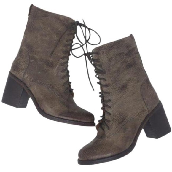 Jeffrey Campbell Shoes - Jeffrey Campbell Lace Up Boots Heels Brown 8